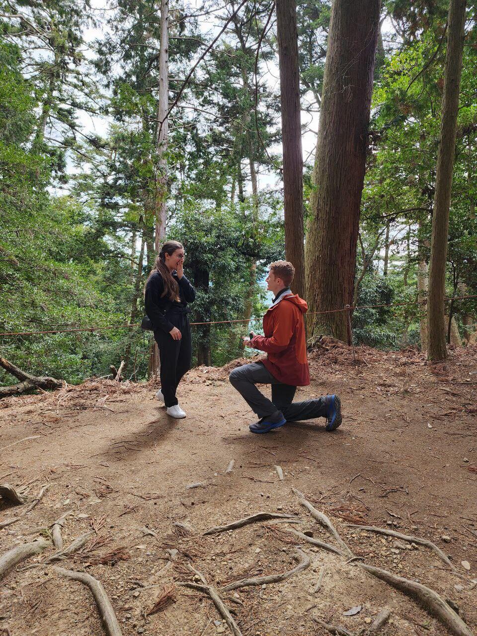 Proposal at Mount Kurama, Kyoto, Japan