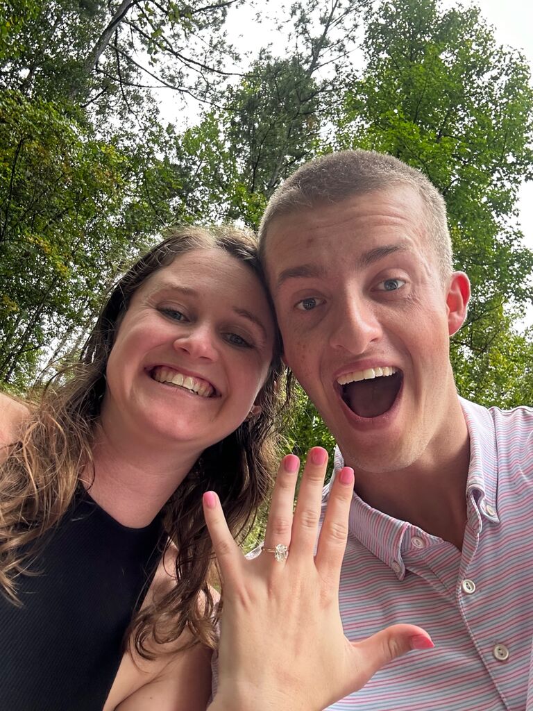  In the middle of a hurricane, Jordan proposes at the exact spot at Lake Johnson they sat at on their first date. They are so excited to spend the rest of their lives together!