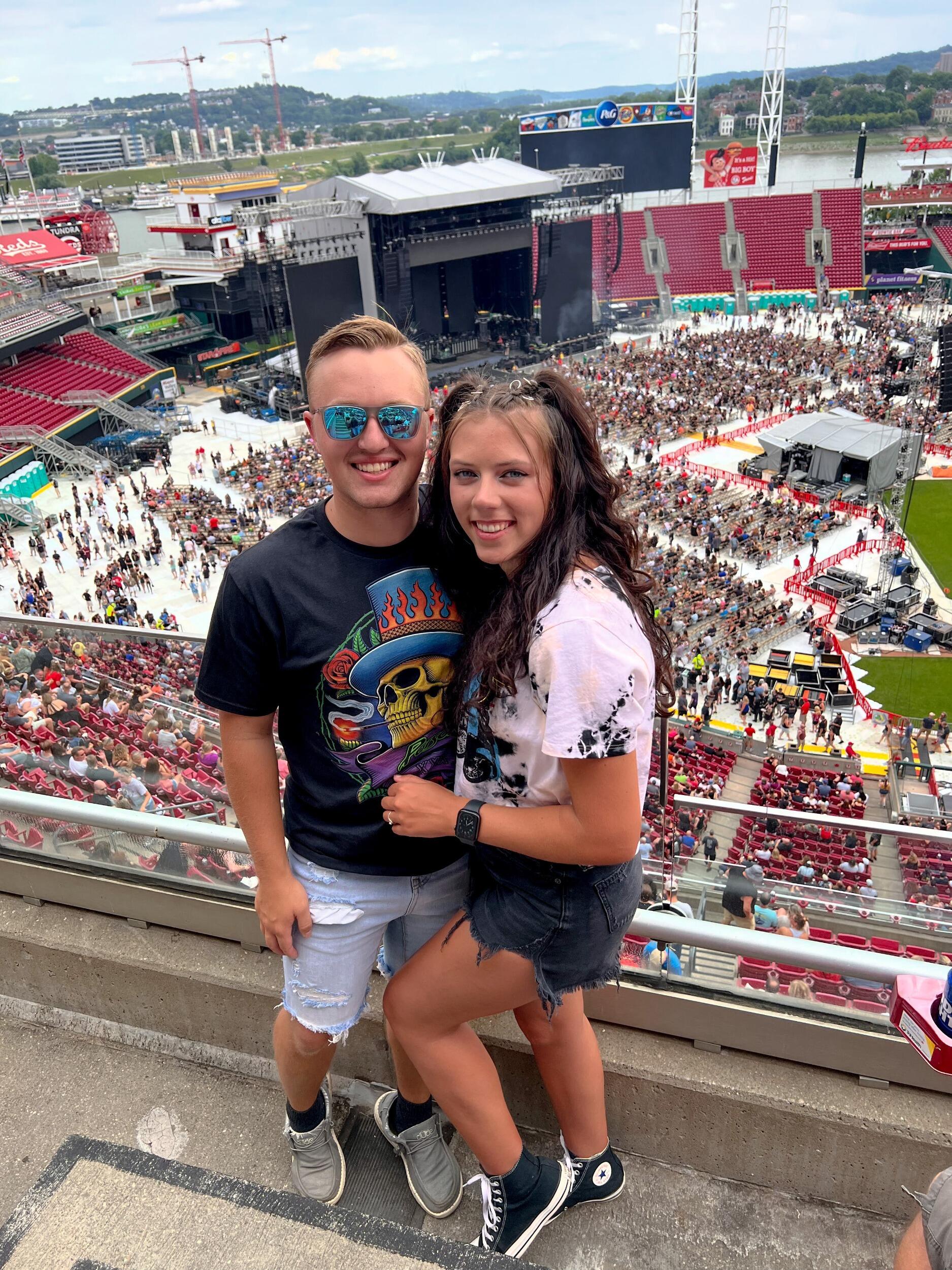 Their first concert together; Montley Crue, Poison, Def Leppard, and Joan Jett