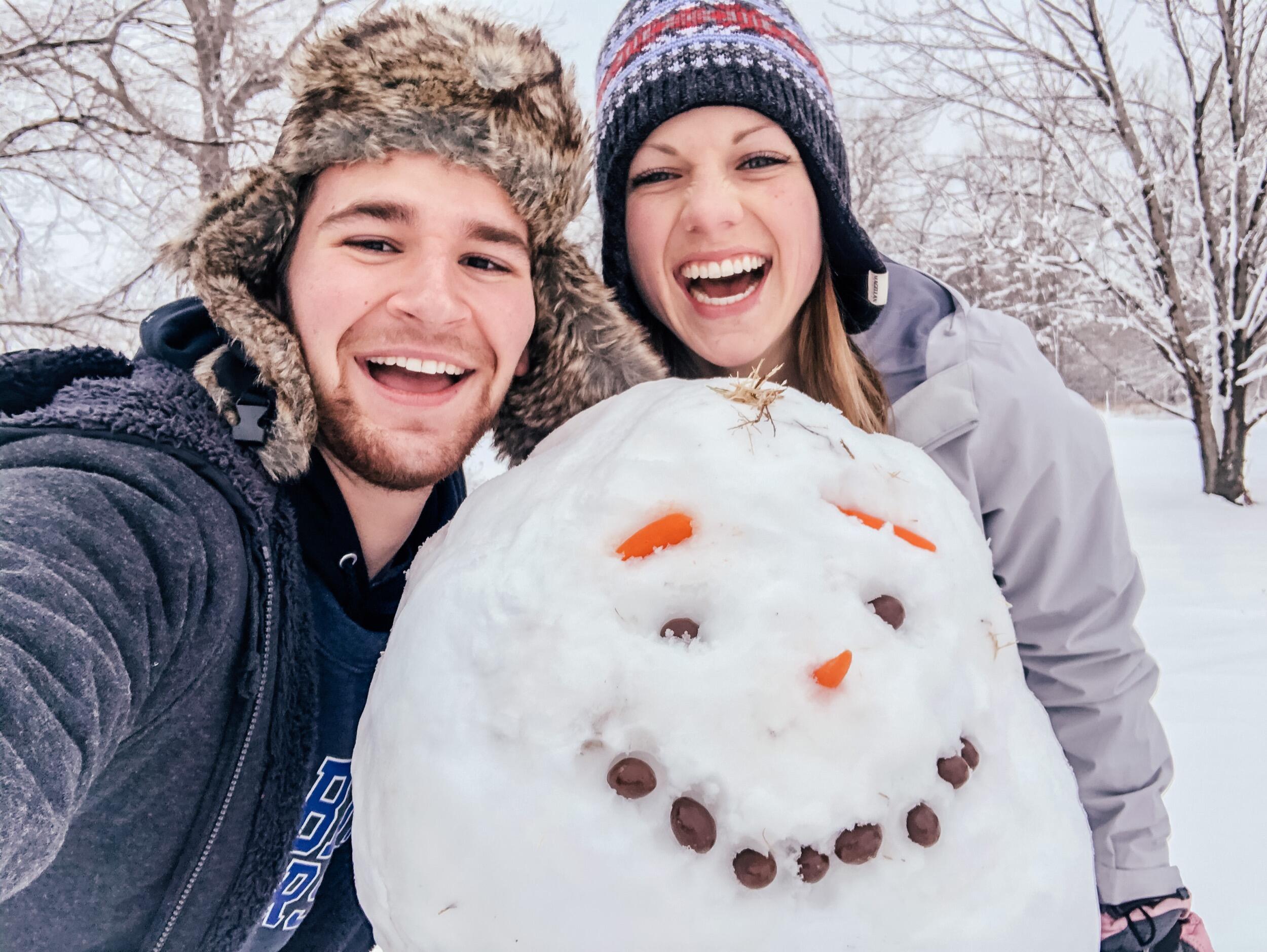 Our first Christmas together and Ben's first time in Enid, OK!! Texas boy even got to play in the snow!