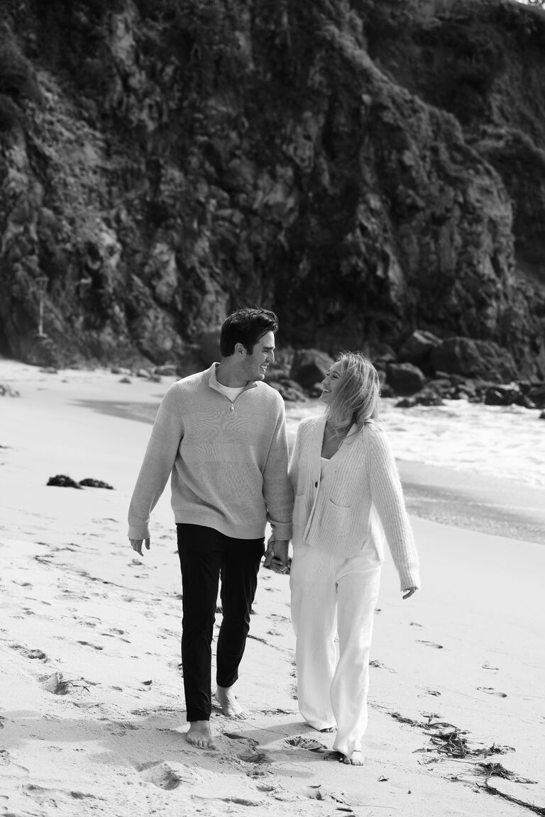 Dane popped the question on the beach. They're engaged!!