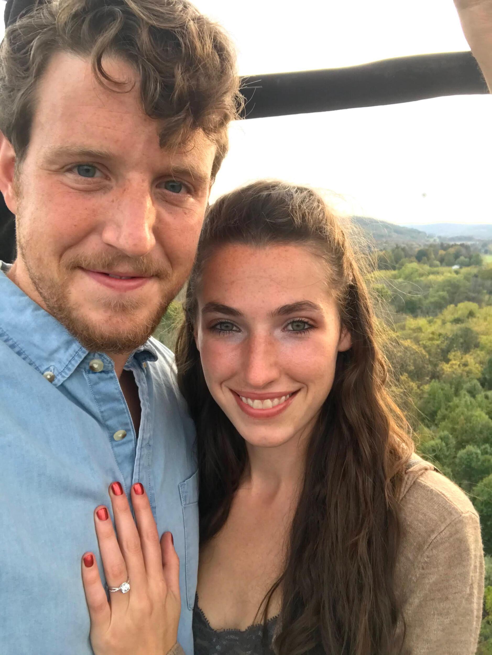 After a lot of planning, Greg pulled off an awesome 12 hour marathon surprise engagement. First he gave Kaitlyn a scrapbook of their history together, then he sent her on a 10 clue scavenger hunt throughout Hoboken to all of their favorite spots, next he sent her to a much needed nail appointment, followed by a beautiful hot air balloon ride (where he popped the question), and ended with a surprise dinner celebration with both families. Not too shabby! 