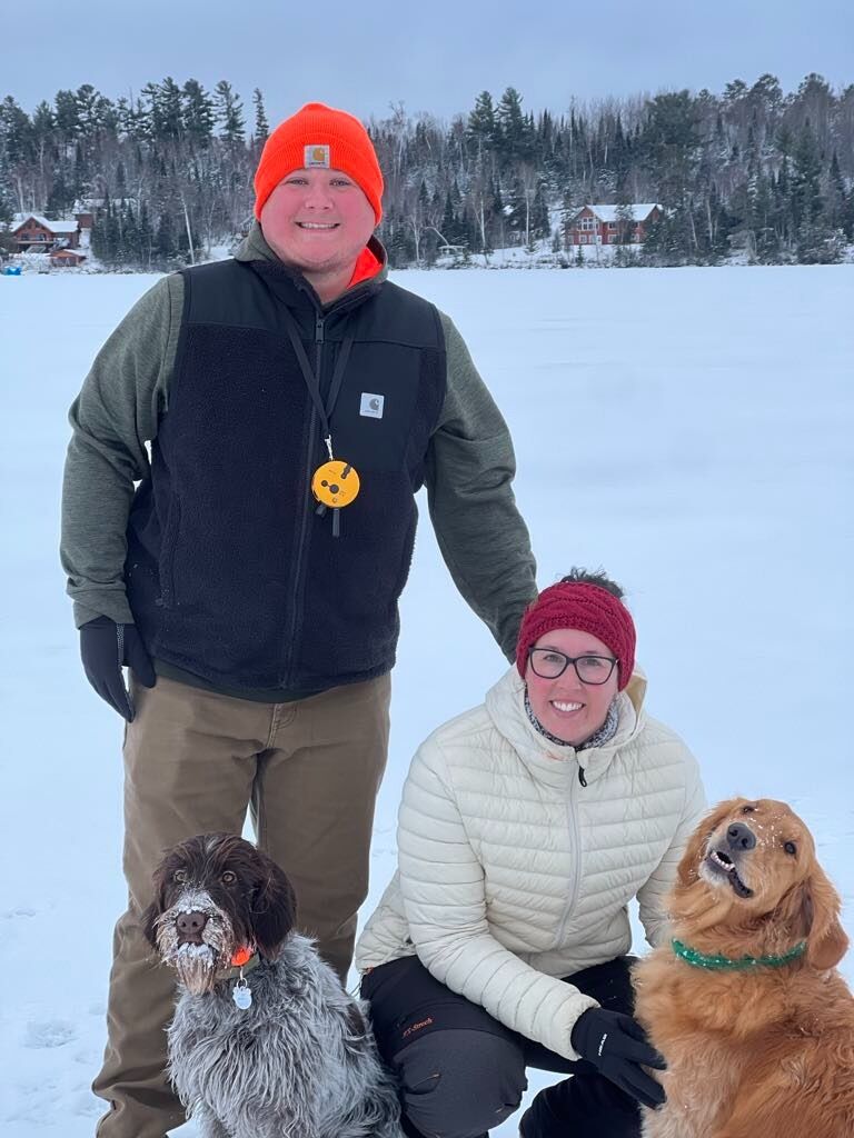 Taking the dogs for a walk on the ice