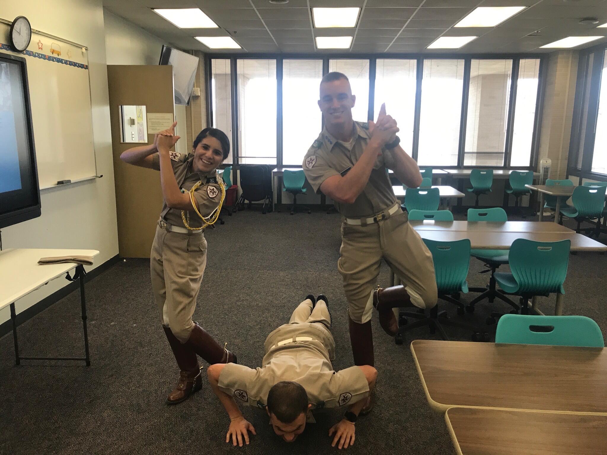Senior Year. Gabby as Commanding Officer and Wyatt as Executive Officer. This was a year that would really test their friendship as they learned to work with each other while maintaining a friendship. 