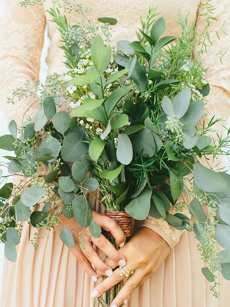 greenery bridesmaid bouquet