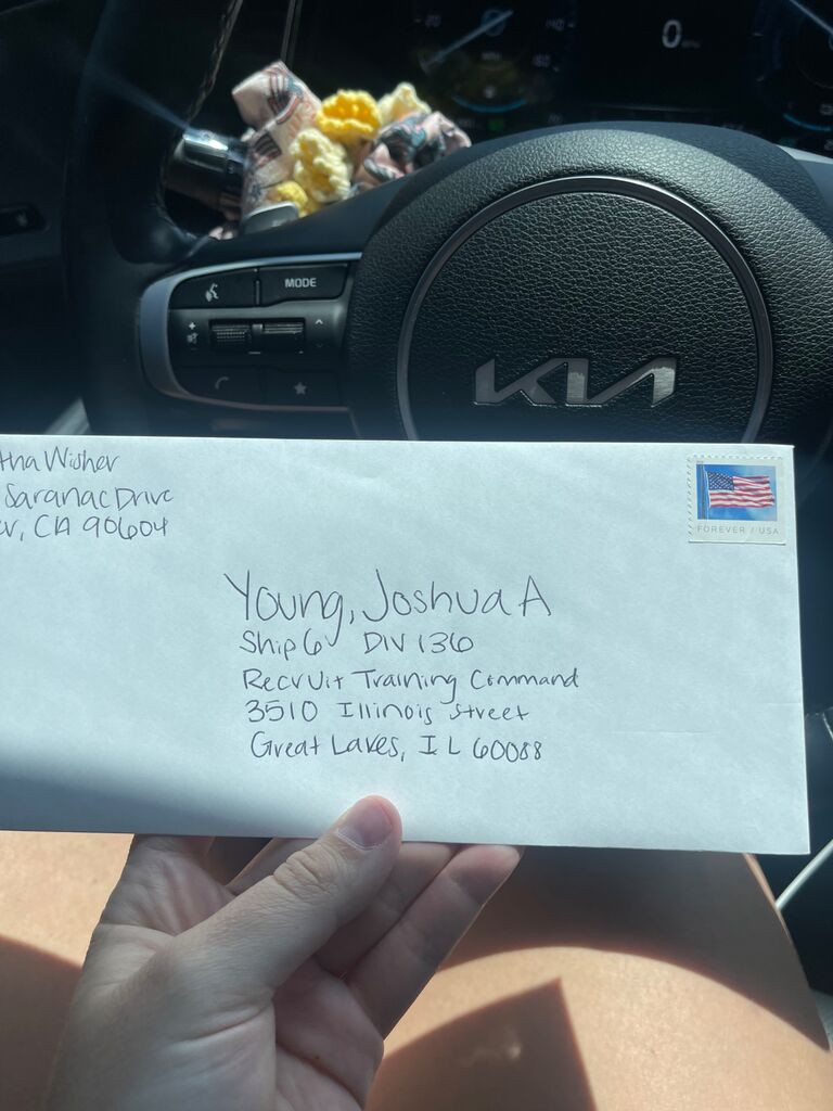 After Josh left I sent him over 120 letters!!!