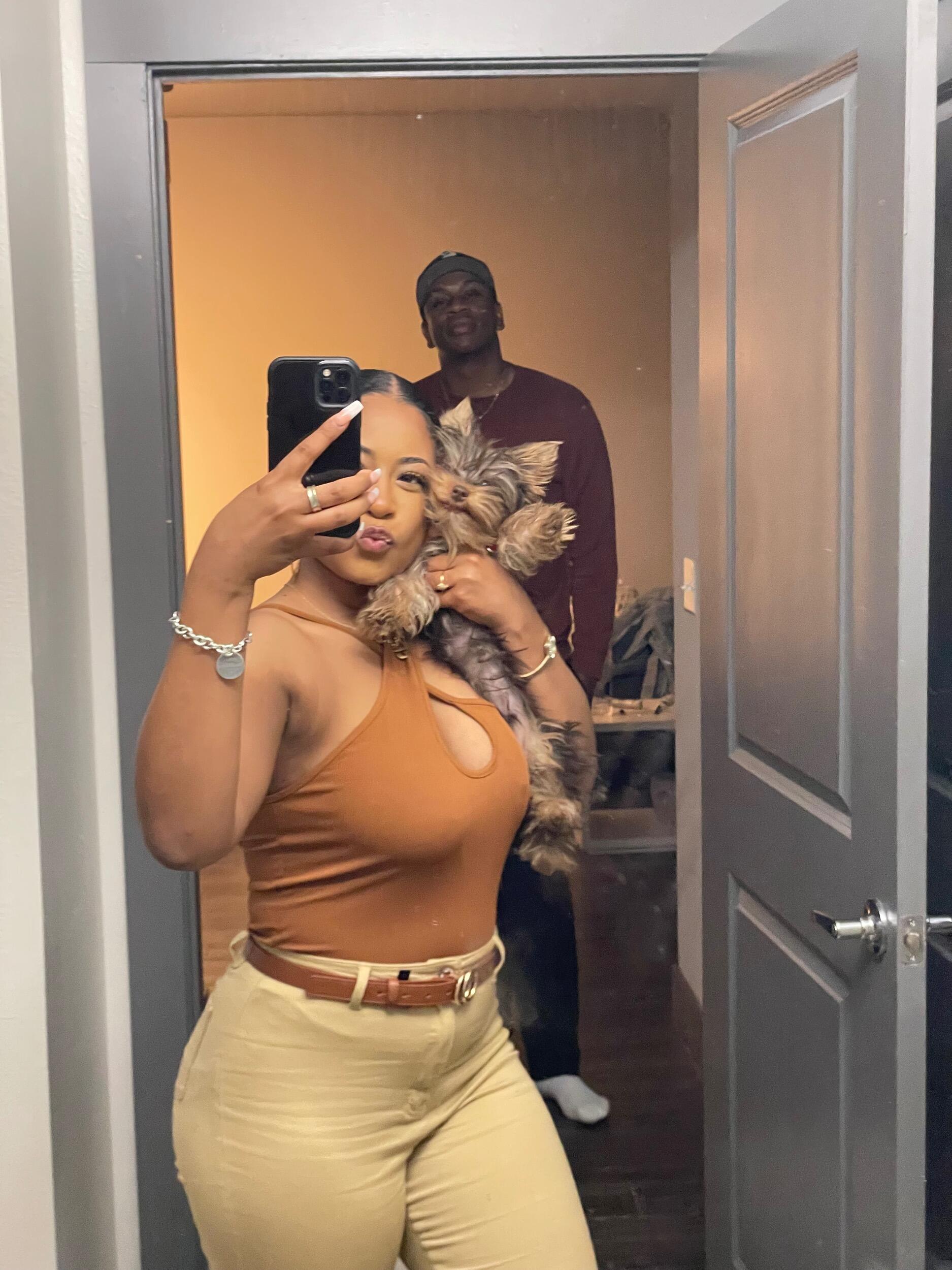 In 2022, their party of two expanded when they got their fur baby, Kofi, and they were finally reunited for good when Ray moved to Dallas. 

[Dallas, TX]