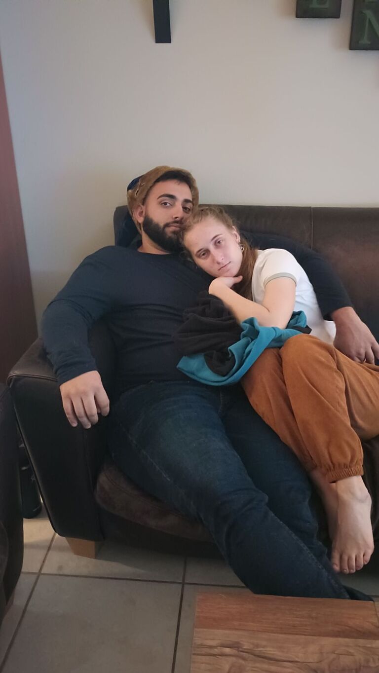 Samantha visited home for her first Christmas with Joel, only to get sick a couple days before Christmas. Joel comforts Samantha while she is sick.
