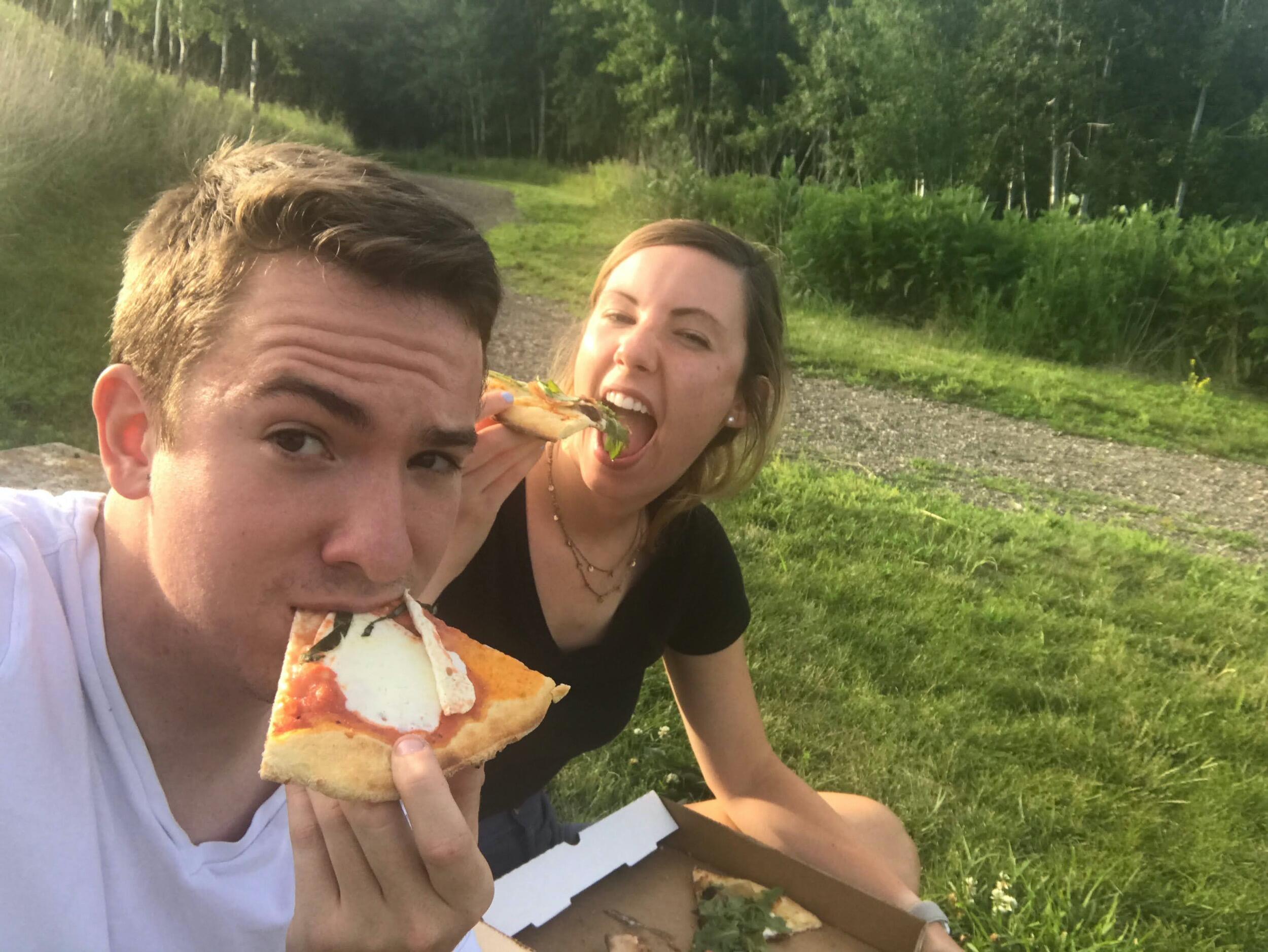 Never enough pizza in the world for the two of us.