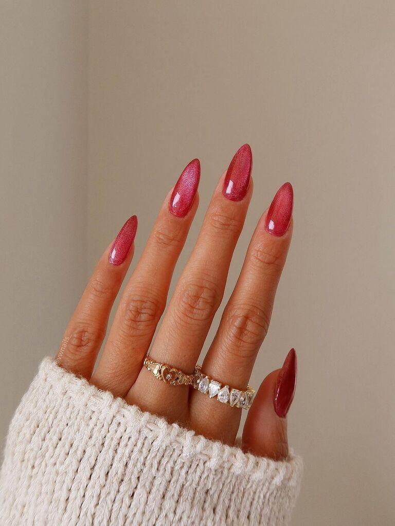 Red velvet wedding nails
