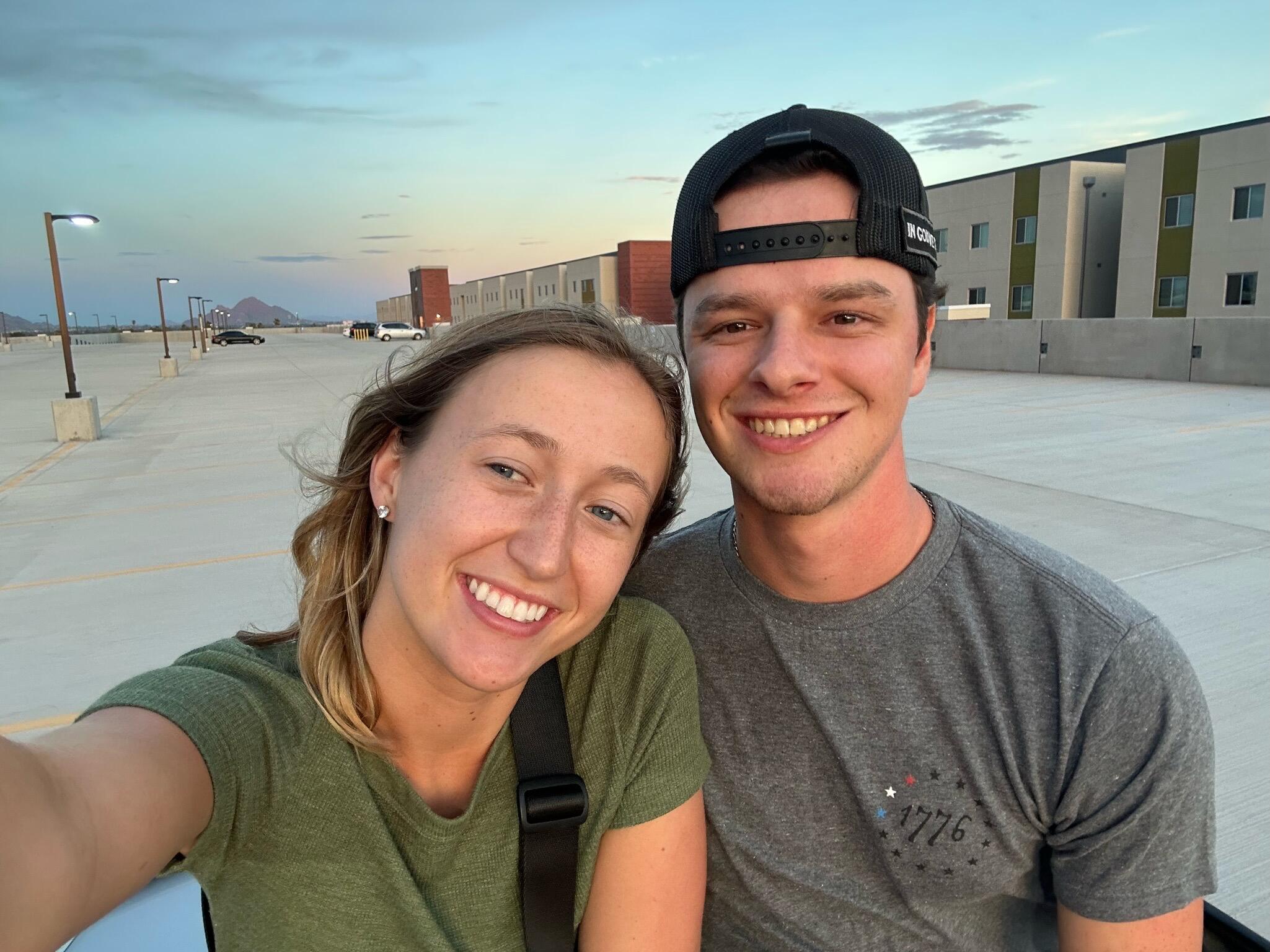 Back in Phoenix!
Watching another sunset and just happy to be back together after a long summer apart. They had not talked about it yet, but marriage was already in the back of Nick's mind