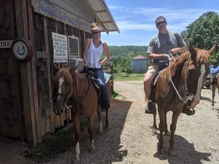 The year David's horse laid down in a river of the North Georgia mountains with him on it :)