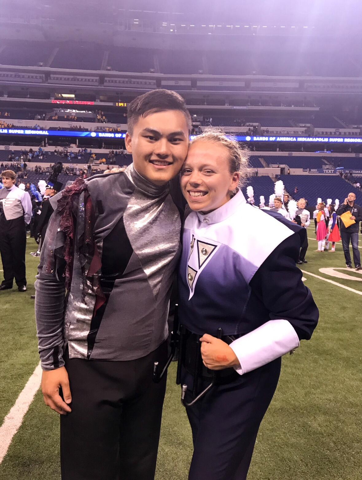 Their last high school marching band performance in Indianapolis, Indiana