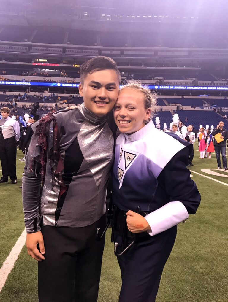 Their last high school marching band performance in Indianapolis, Indiana