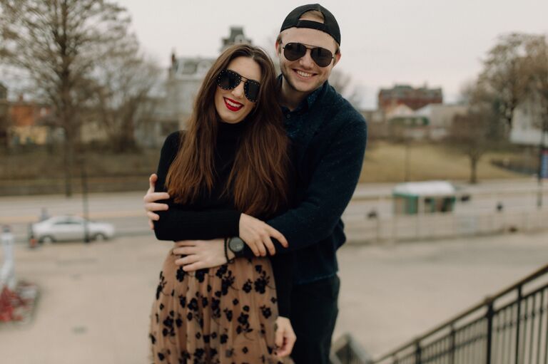 Engagement Photos at the Levee in Newport