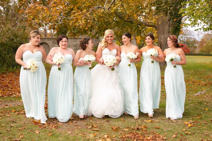 light mint green bridesmaid dresses