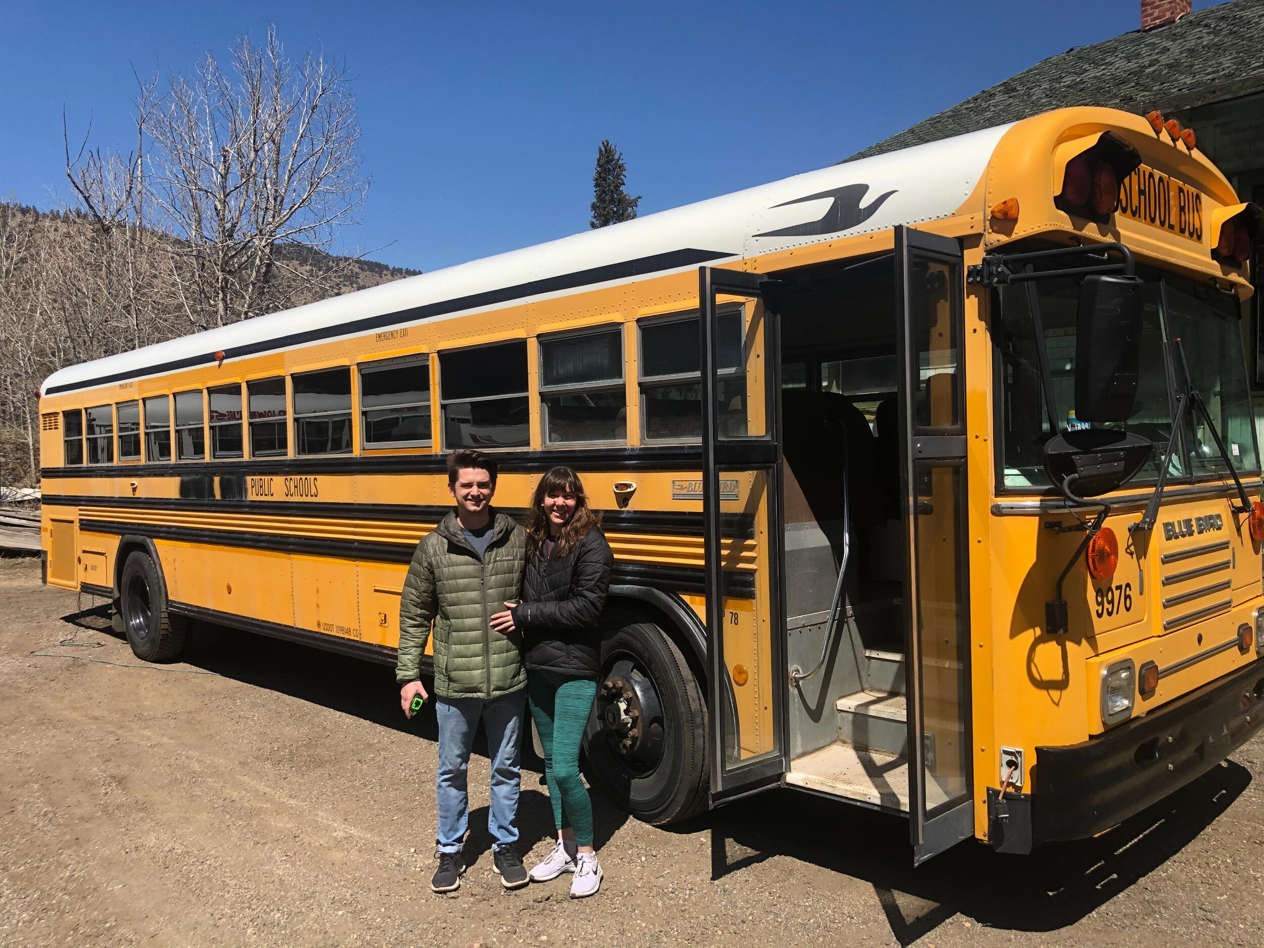 We bought a bus! We bought our first REAL home - a 1999 BlueBird School Bus that we would take the next 1.5 years to convert into our tiny home.