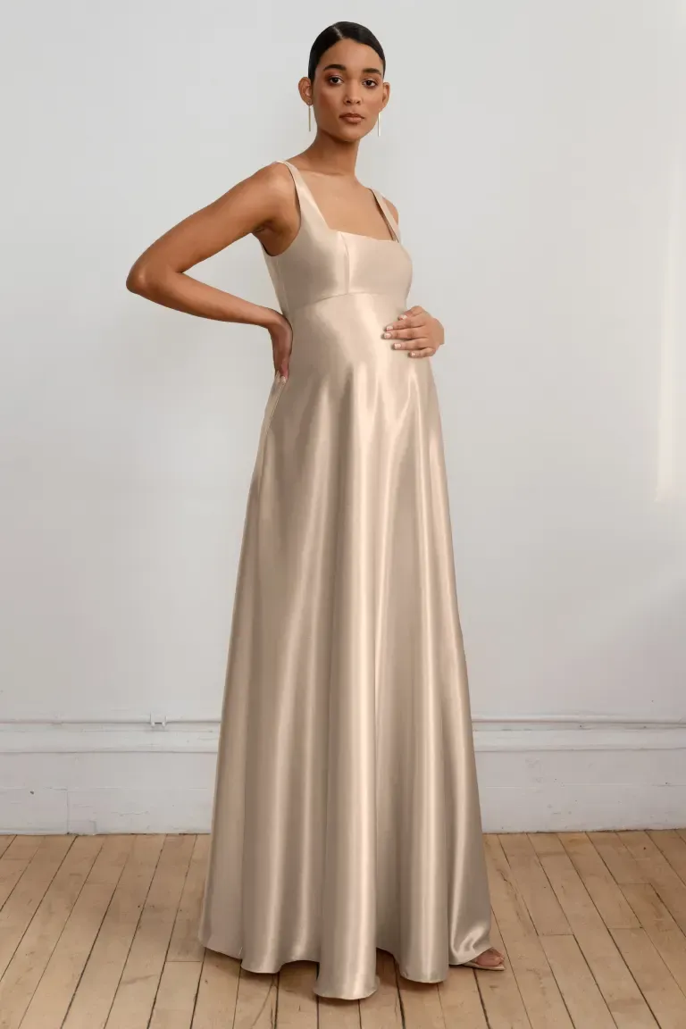 Silver Maternity Bridesmaid Dress