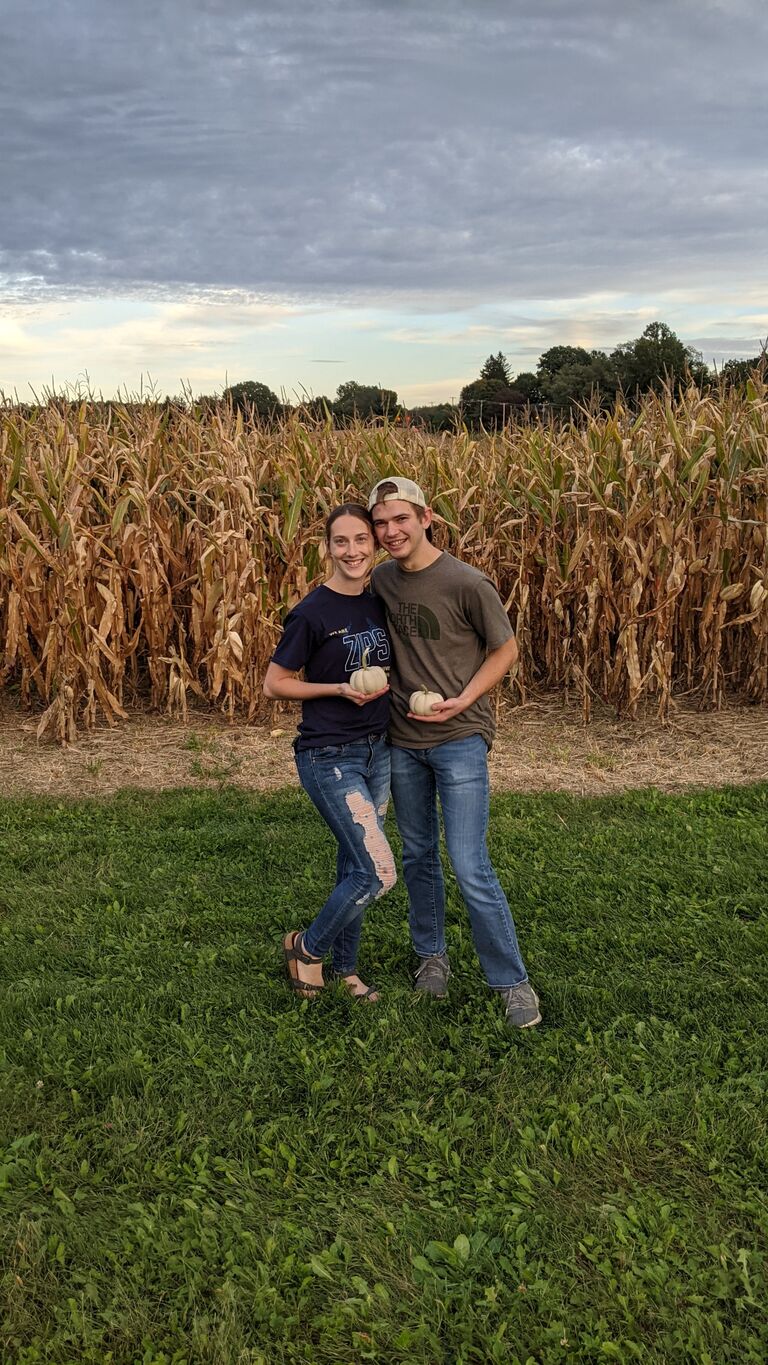 First corn maze- we got the pumpkins for free because our friend was cleaning litter he stumbled upon throughout the maze (Thank you again Alec)