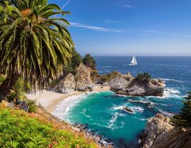 Pituresque view of pfeiffer beach at Big Sur