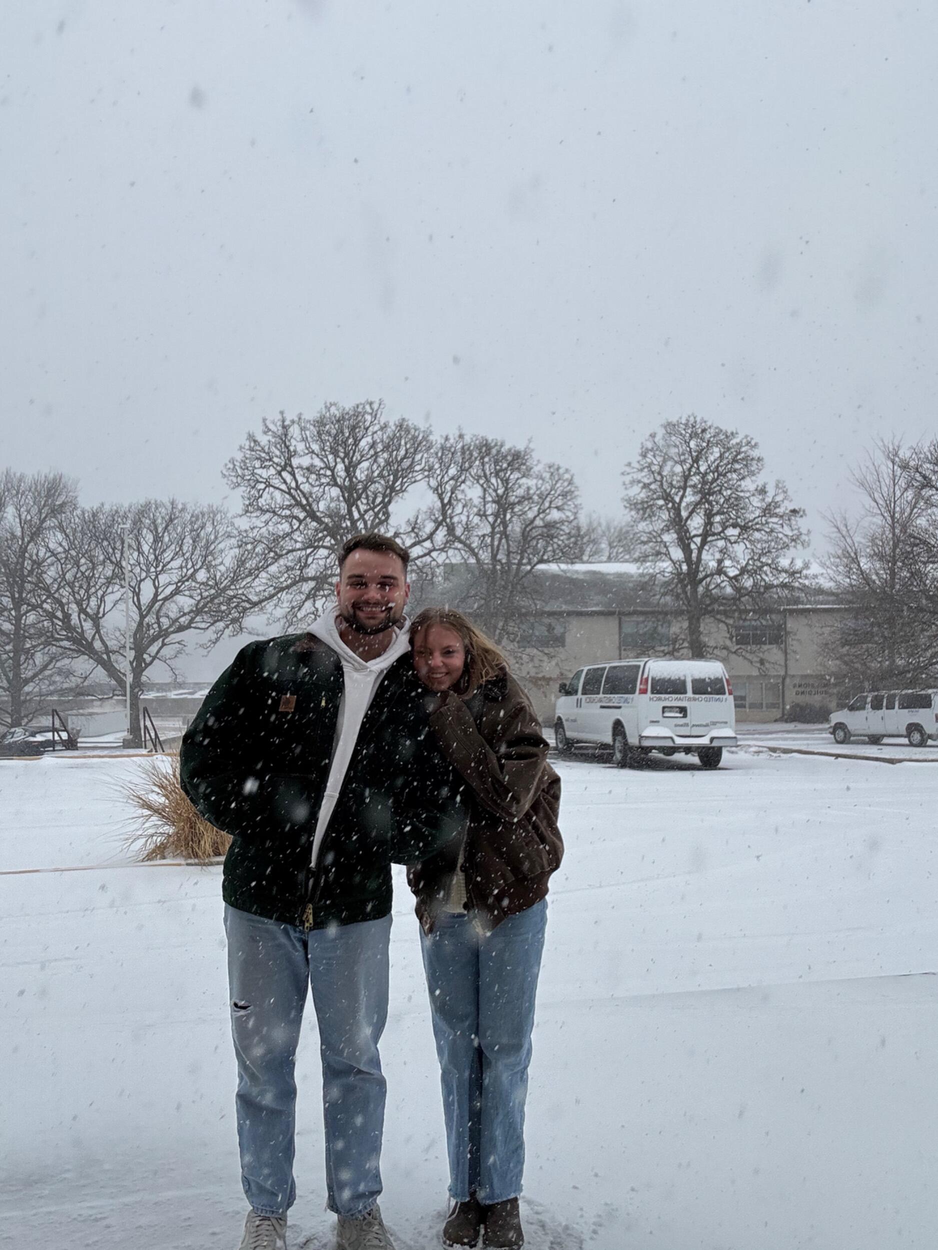 Drew came to Joplin again and the snow was the best!
