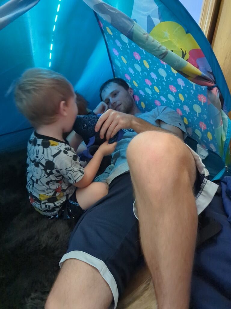 Nikolai Approves...Sara's nephew shares his tent with Bob.