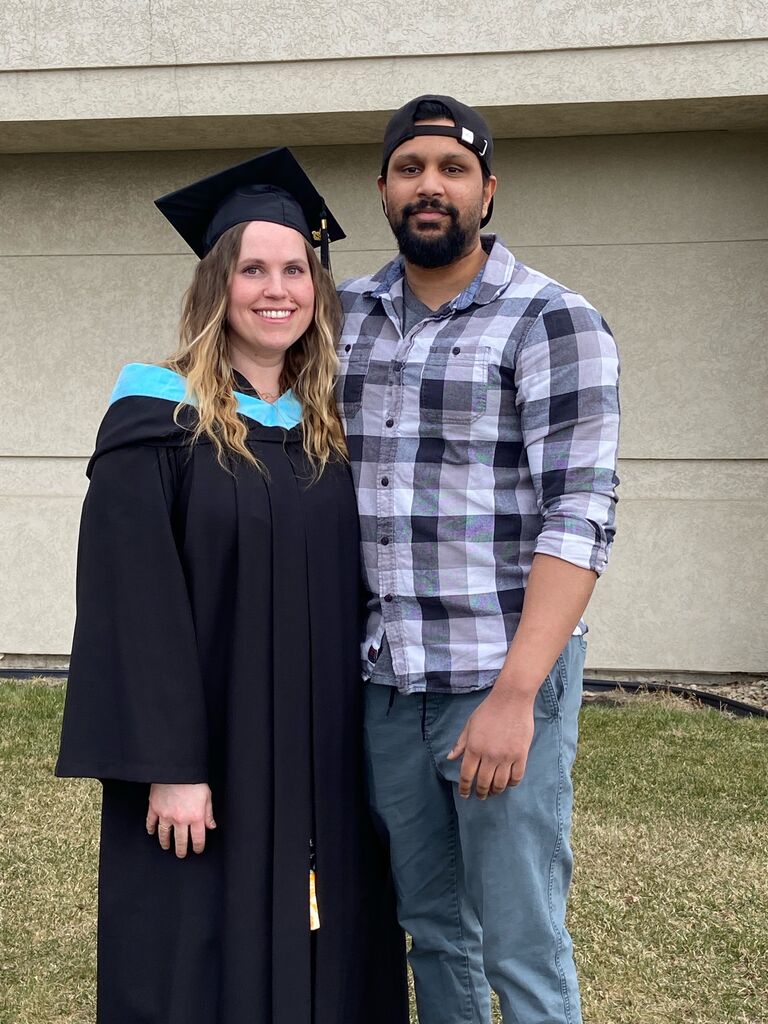 Graduation Day!! When Kavel and I met, he was just finishing up uni while I was getting ready to head back. Kavel was always so supportive of my education and pursuing what I wanted. I graduated with my Bachelor's of Education. 
This day was extra special as our parents got to meet for the first time. Naturally we were a bit nervous hoping and praying our families would get along. We had a bit of stress and anxiety living rent free in our heads for no reason. Kavel's dad cracked a "dad joke" right off the bat which then set my dad off laughing and down the "dad joke" rabbit hole. 
This was a big win day for our relationship. It was really important for us that our families got along. They say you "aren't marrying the family" but we disagree. To an extent you do marry the family. Thankfully we now didn't have to worry about this. 
At this point in our relationship, I knew I wanted to marry him. I knew he was the man I wanted to spend forever with, so the fact that our parents got along as well as they did right off the bat, meant the world to me. 