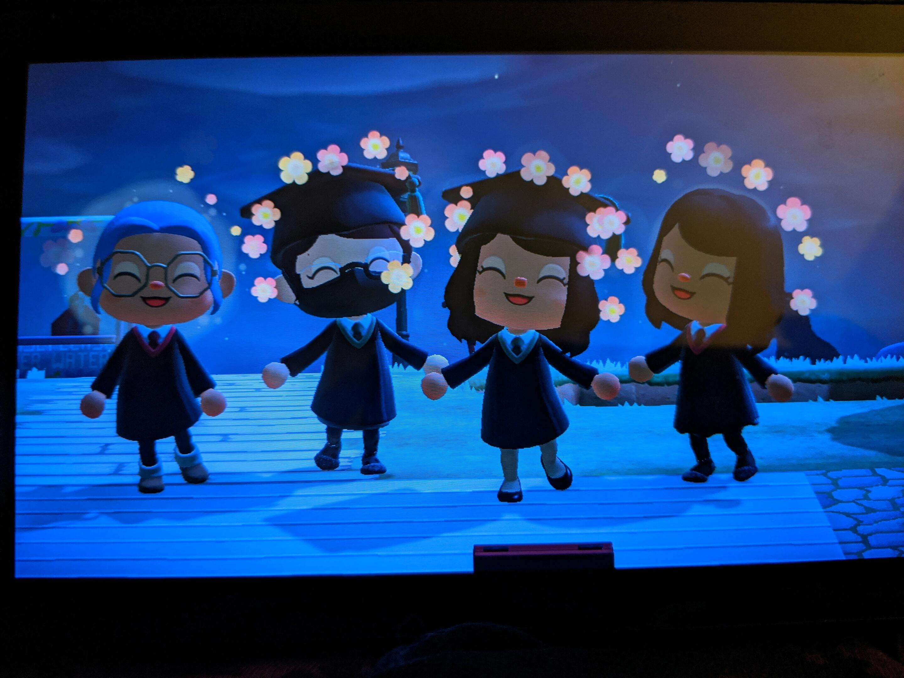 My virtual COVID graduation with my friends! BS in Animal Health Science from CPP!
