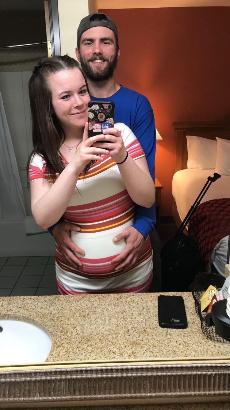 20 weeks pregnant with our sweet baby. We decided not to find out the gender until he was born.