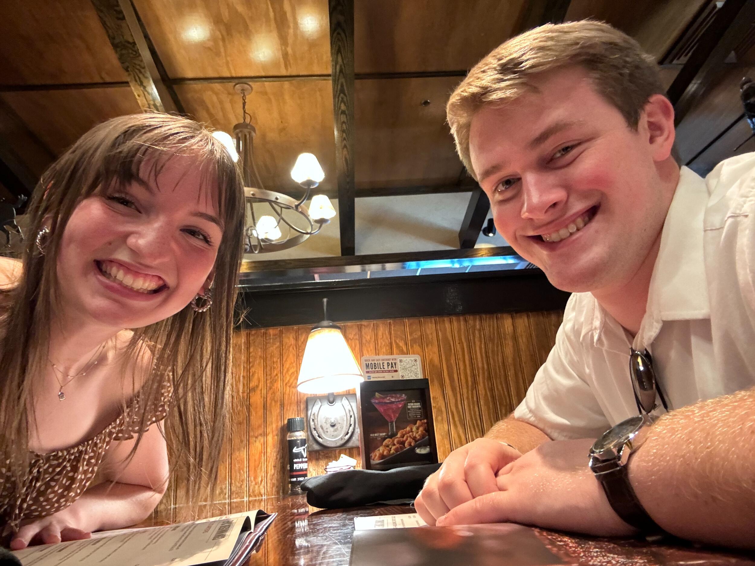 Their one year dating anniversary! 