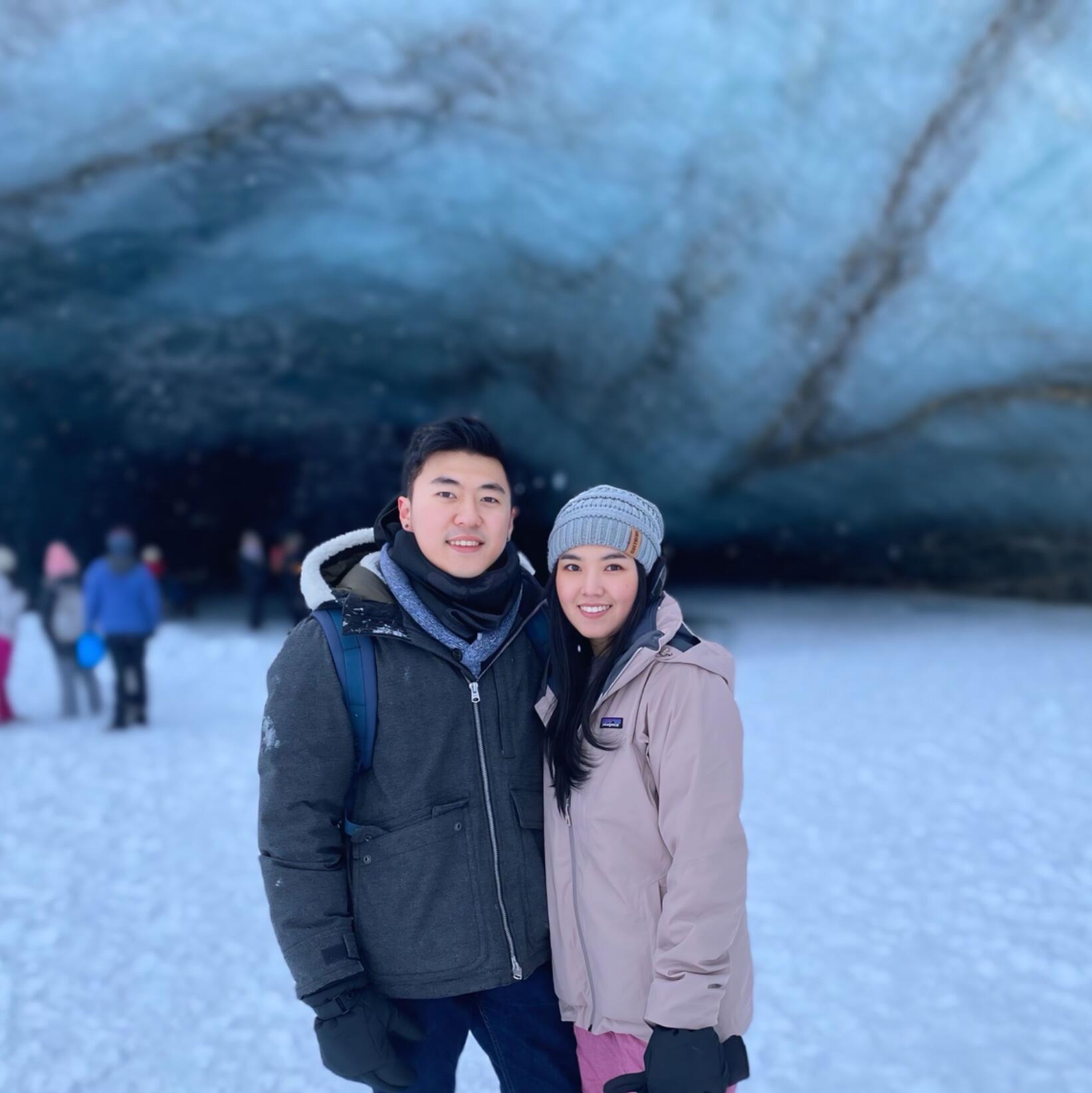 Our first trip together, Castner Glacier Ice Cave, Alaska
