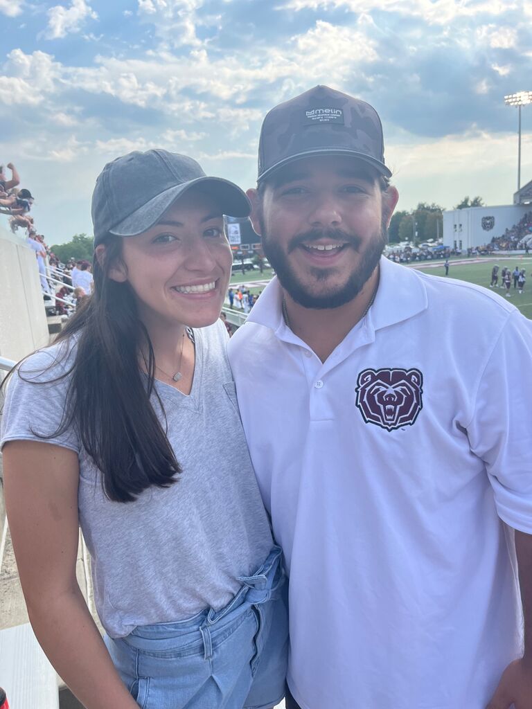 We did long distance for 3.5 years during college! This was one of the Missouri State Homecomings we went to together.
