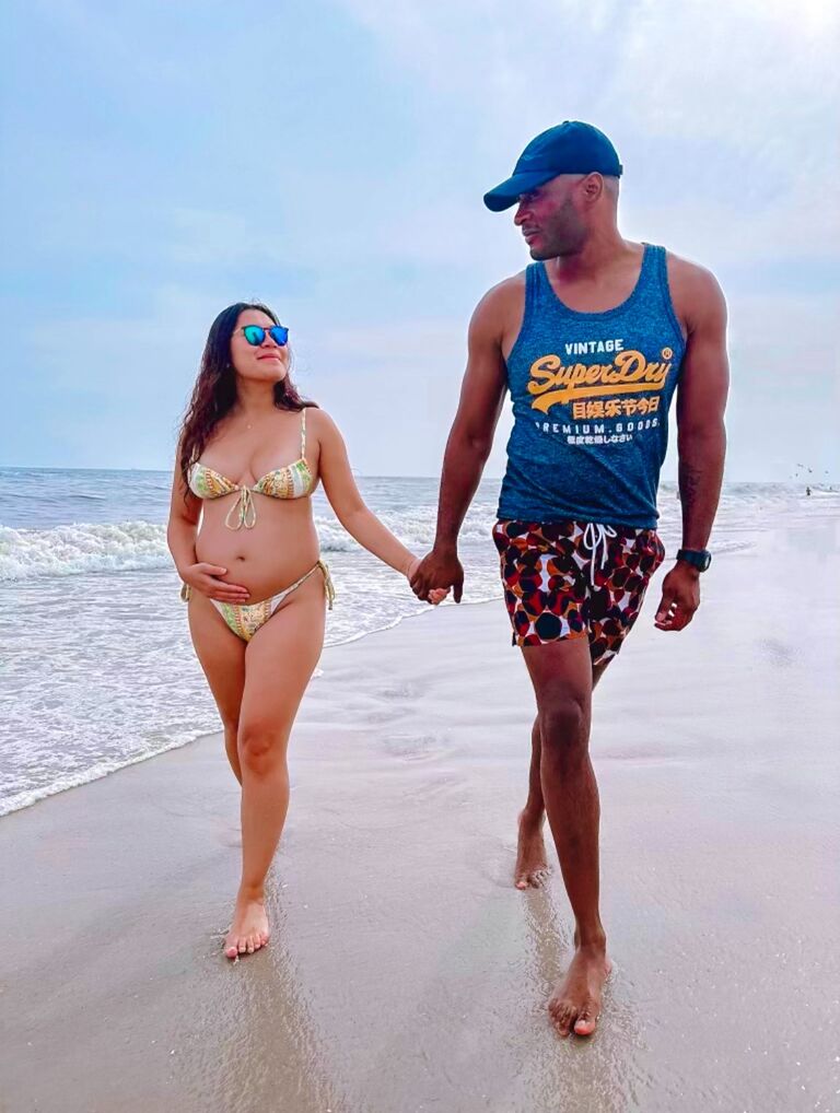 Celebrating the confirmation of our first pregnancy!