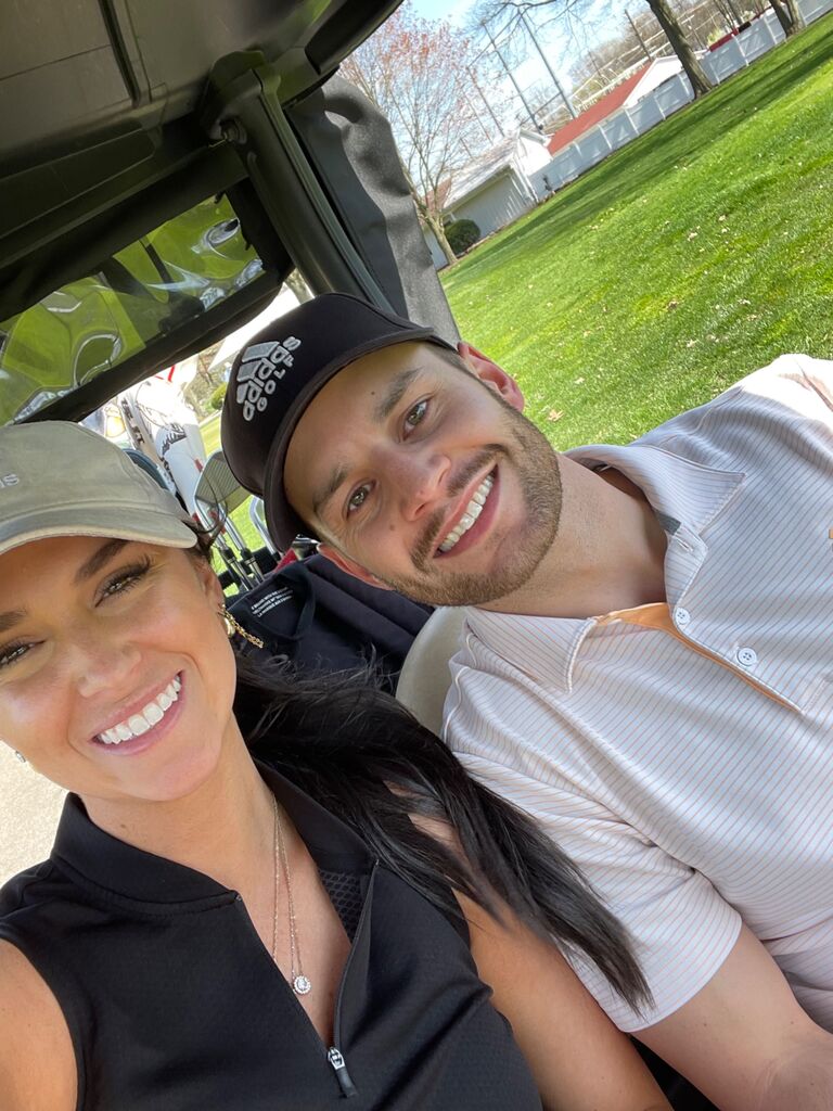 First picture together. Our first time golfing together!