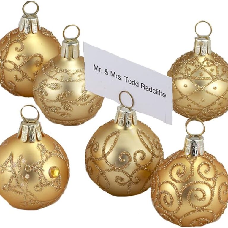 Gold ball sale place card holders