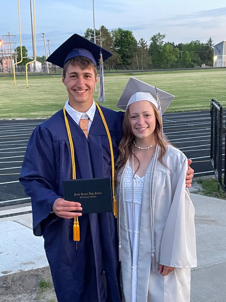 We graduated from North Branch High School together! 

Class of 2022 🎓