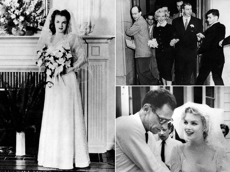 Marilyn Monroe's wedding dresses