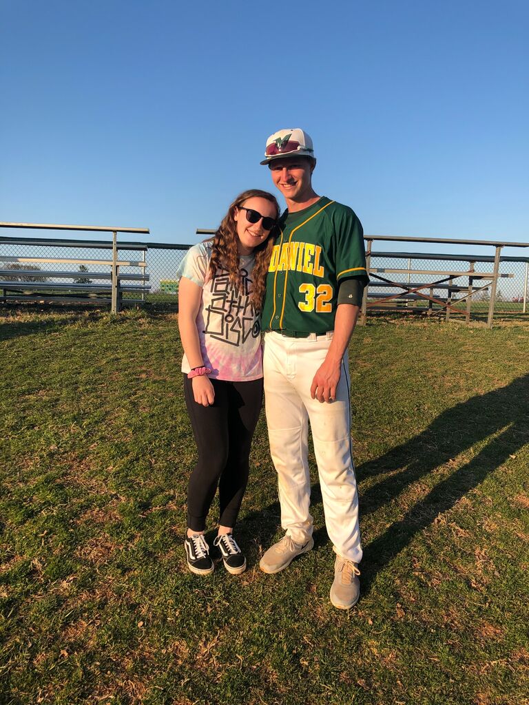 Sara spent A LOT of her time in the spring semester watching DJ play baseball for the Green Terror. DJ always appreciated having her on the sidelines cheering him on. 