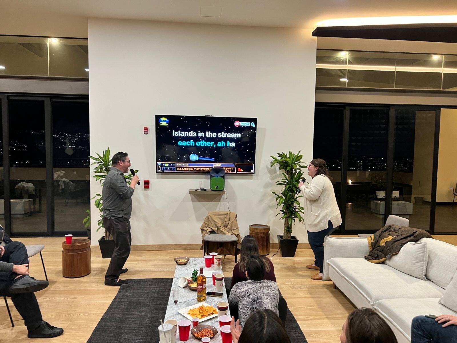 Sang karaoke together - its not our strength. 