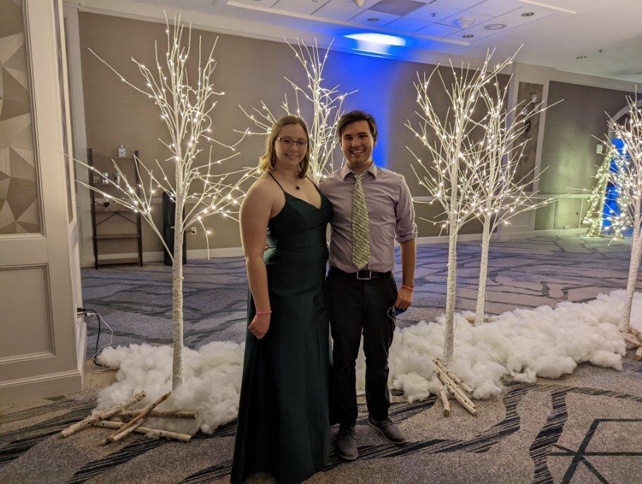 Holiday party for Karl's job at Ball Aerospace