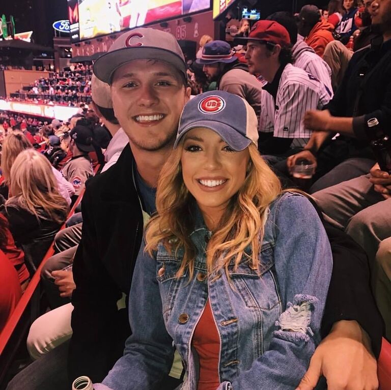 First Cubs game together at Busch Stadium in St. Louis. 