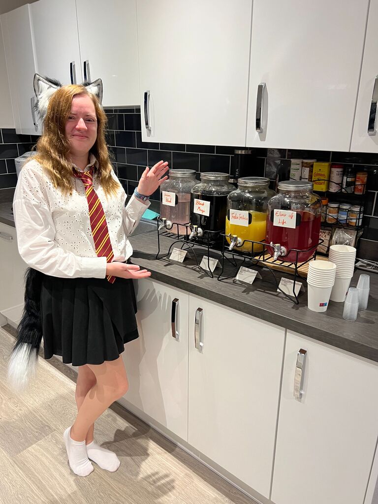 ...complete with homemade themed cocktails!