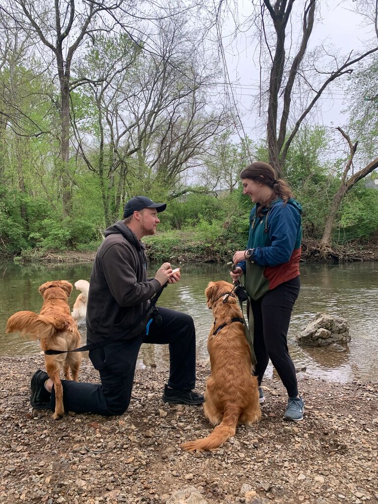 Engaged while visiting our close friend in Nashville, TN