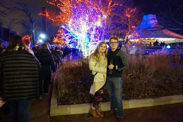 First official date and picture together at Lincoln Zoo Lights