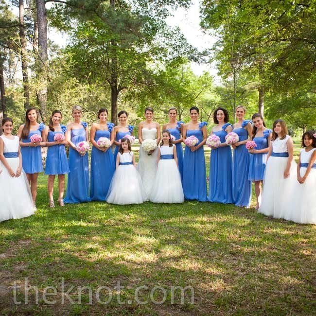cornflower blue wedding guest dress