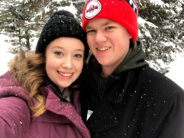 We went skating through the forest in Lac-des-Loups, Quebec.