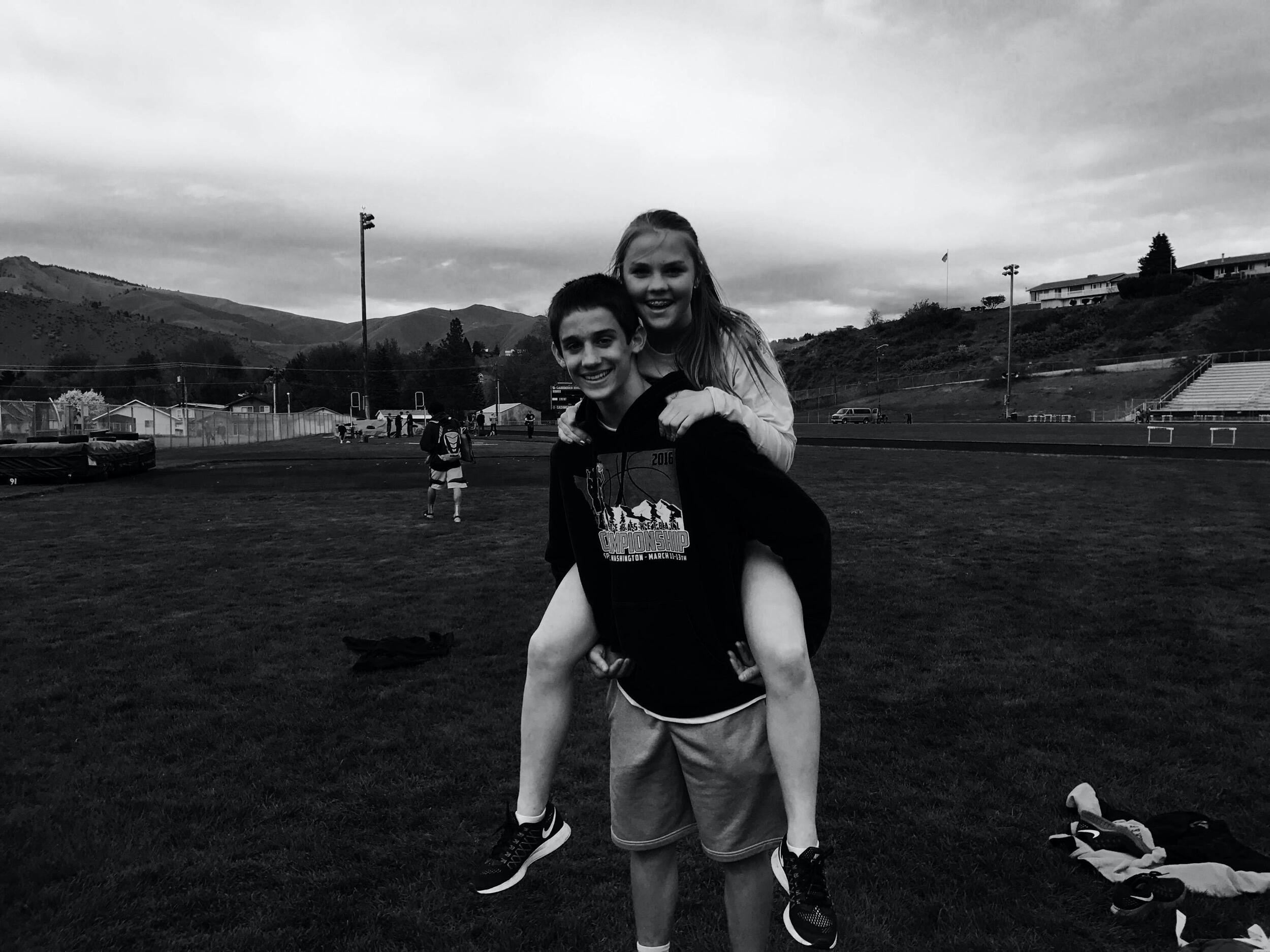 The first year together we spent lots of time watching each others sporting events.