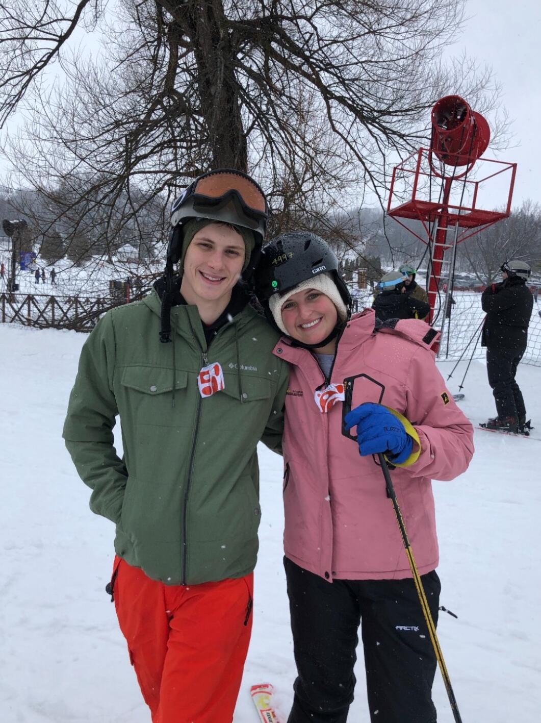 One of the many Bushert family ski trips where Meg brought Will tumbling down:)