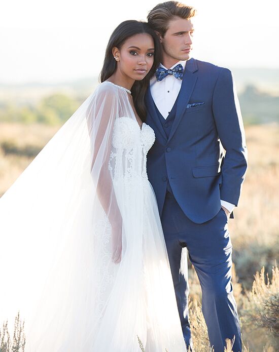 bride and groom suits