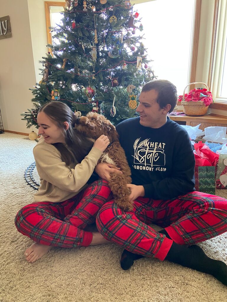 Spent Christmas together in Andale! We also had a new furry friend with us. 